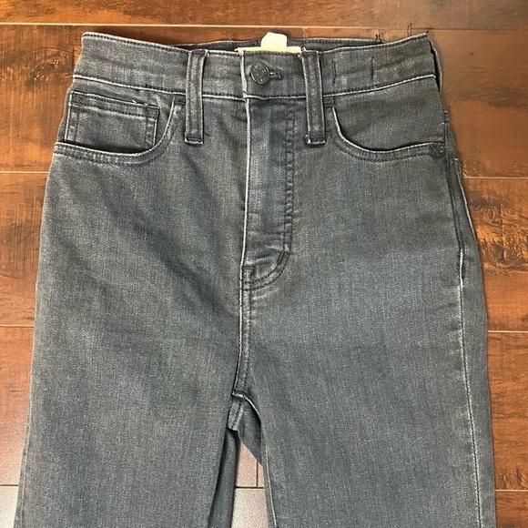 MADEWELL Denim Roadtripper Skinny Flare Black Jeans High Rise Size 23 - Picture 7 of 13